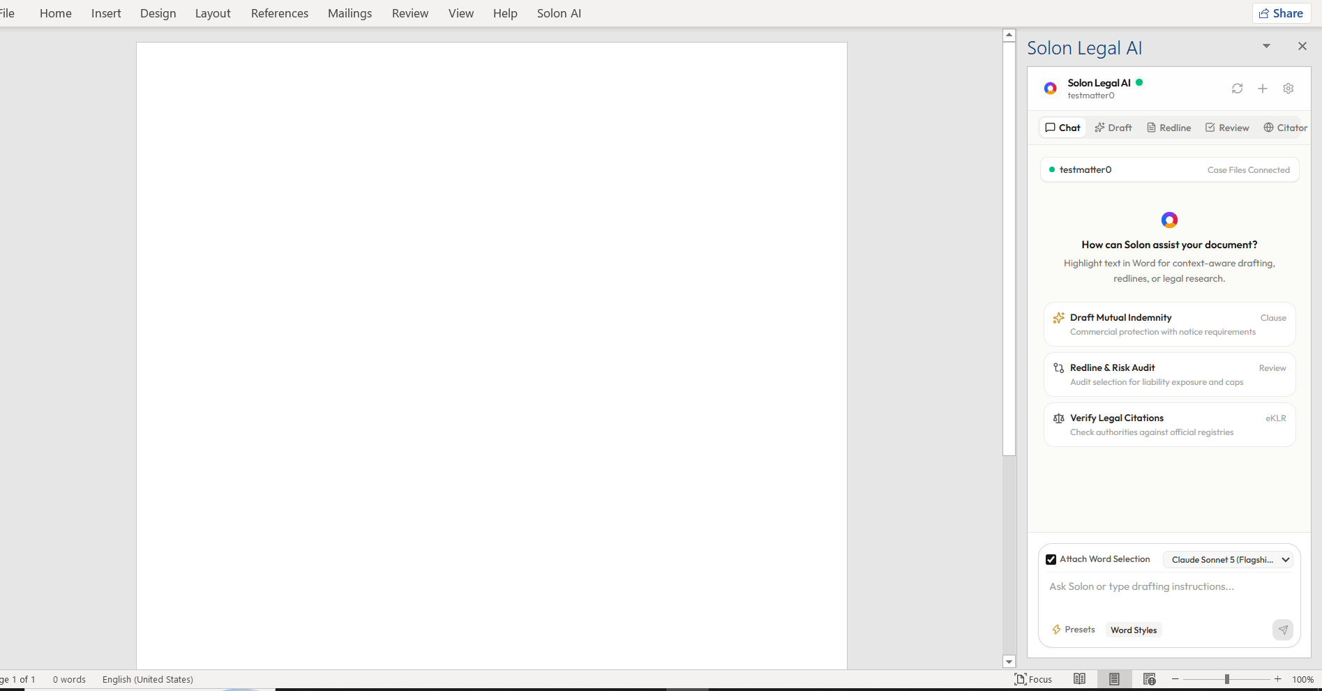 Solon AI Companion docked beside Microsoft Word document